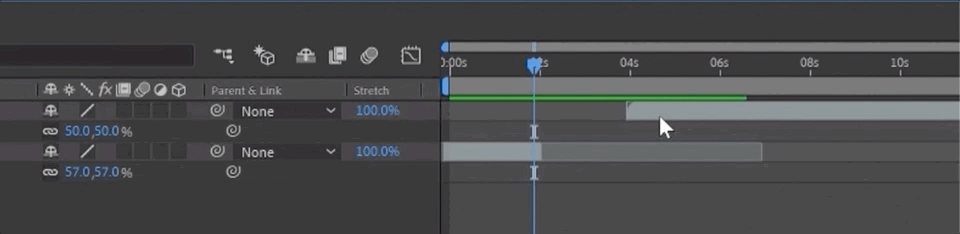 como cortar un video en after effects - mover una capa