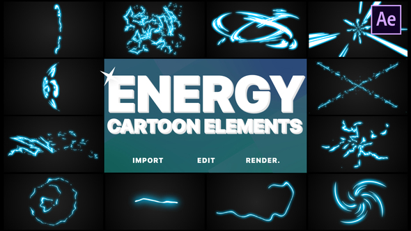 Cartoon Energy Elements | After Effects 1 Cartoon Energy Elements | After Effects