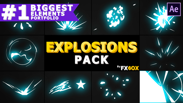 Cartoon Explosion Elements | After Effects 1 Cartoon Explosion Elements | After Effects