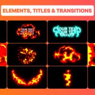 Fire Elements Titles And Transitions | After Effects