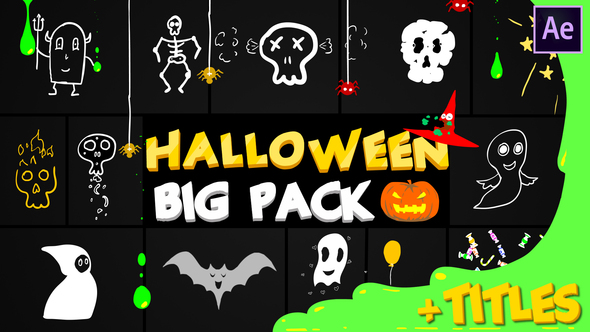Halloween Party Elements And Titles | After Effects 1 Halloween Party Elements And Titles | After Effects
