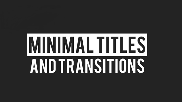 Minimal Titles And Transitions 1 Minimal Titles And Transitions