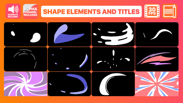 Shape Elements And Titles | After Effects Template 1 Shape Elements And Titles | After Effects Template