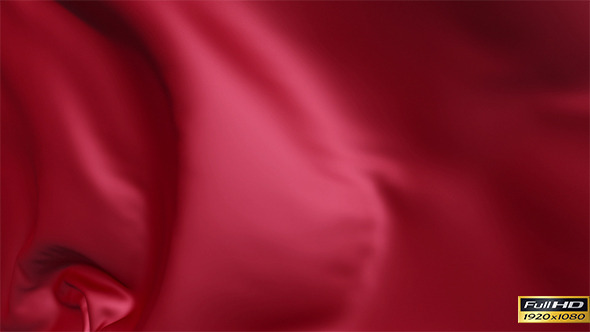 Animación de tela de seda roja - 9