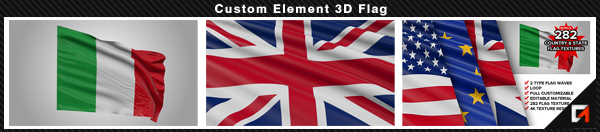 Transición de bandera personalizable 3D - 18