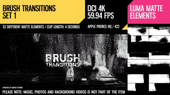 Brush Transitions (4K Set 1) 1 Brush Transitions (4K Set 1)