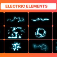 Cartoon Electric Elements And Titles | After Effects
