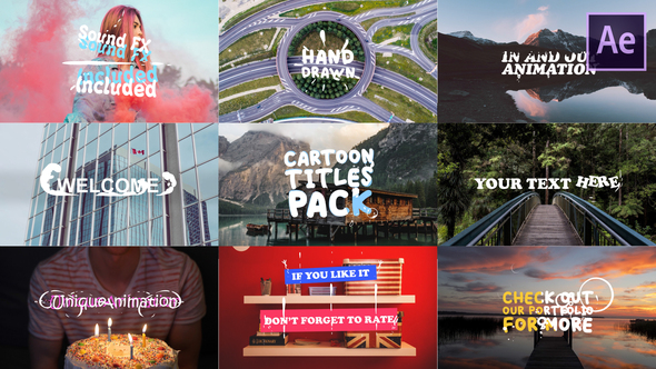 Cartoon Titles Pack | After Effects Template 1 Cartoon Titles Pack | After Effects Template
