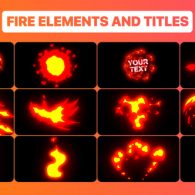 Flame Elements And Titles | After Effects Template