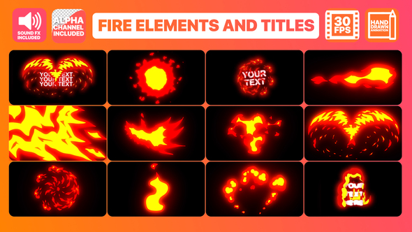 Flame Elements And Titles | After Effects Template 1 Flame Elements And Titles | After Effects Template