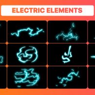 Hand Drawn Electric Elements Pack | After Effects