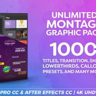 Montage Graphic Pack / Titles / Transitions / Lower Thirds and more