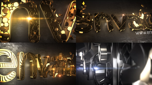 Texto de logotipo de letras revelar - 8
