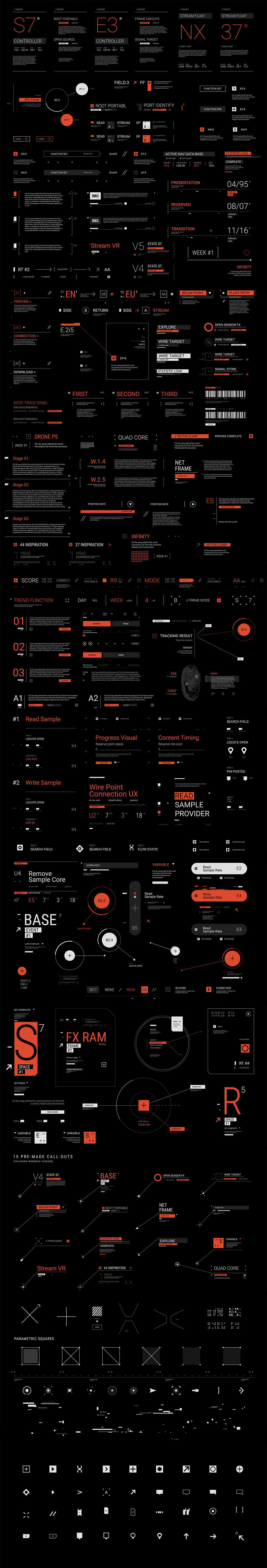 Paquete de gráficos tipográficos de HUD - 6