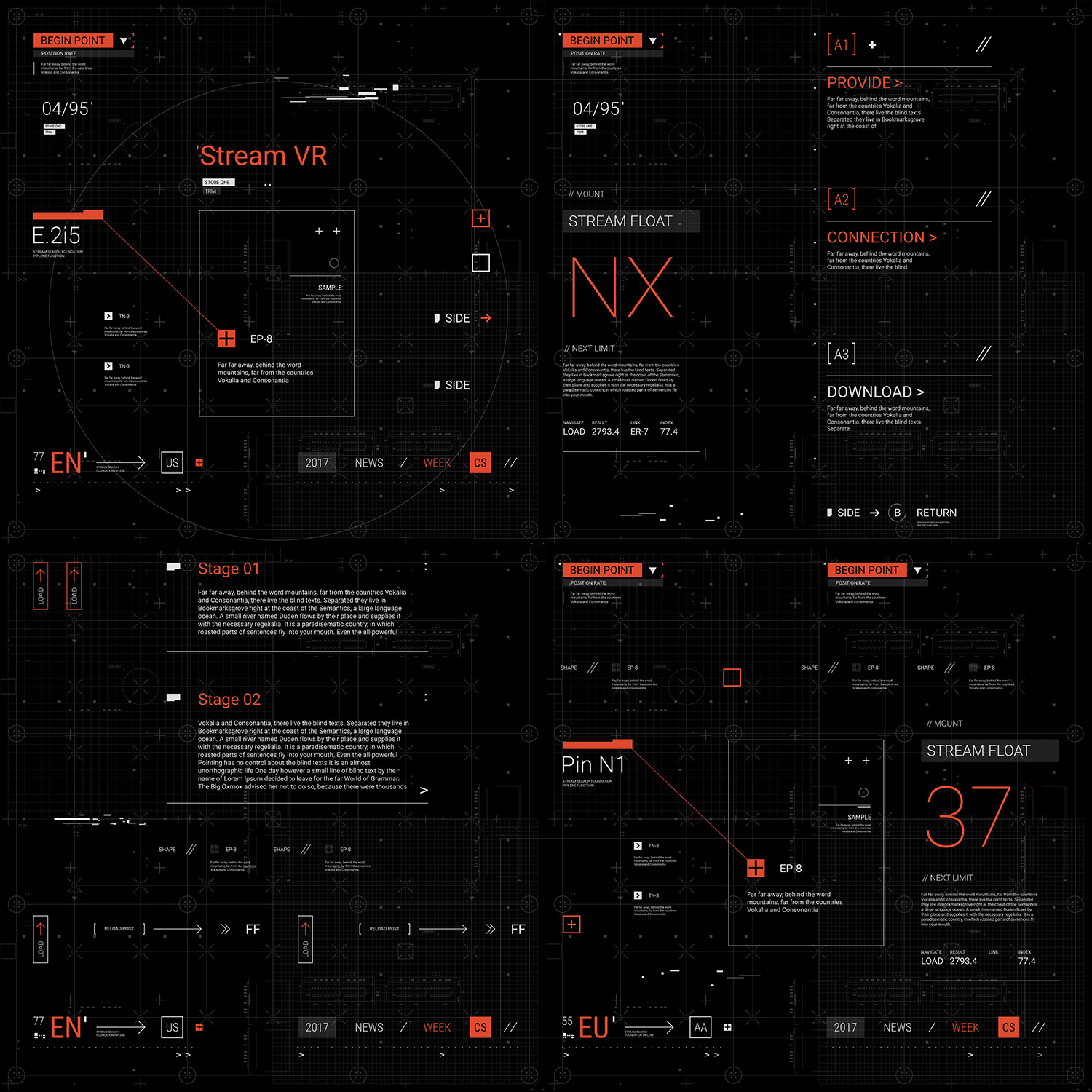 Paquete de gráficos tipográficos de HUD - 8