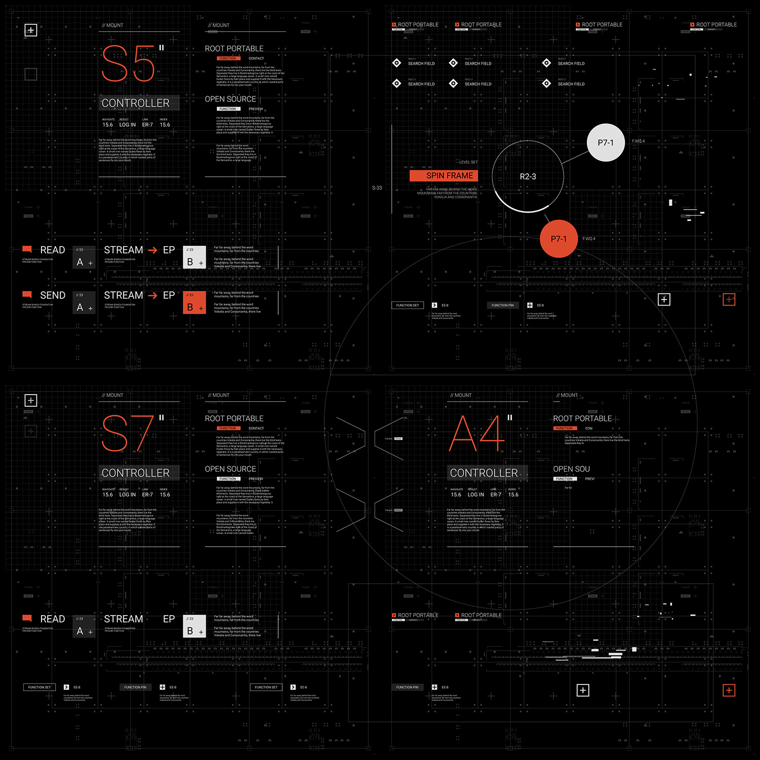 Paquete de gráficos tipográficos de HUD - 7