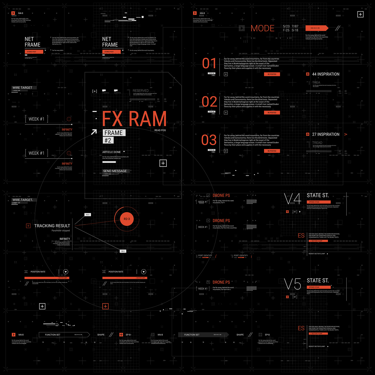 Paquete de gráficos tipográficos de HUD - 10
