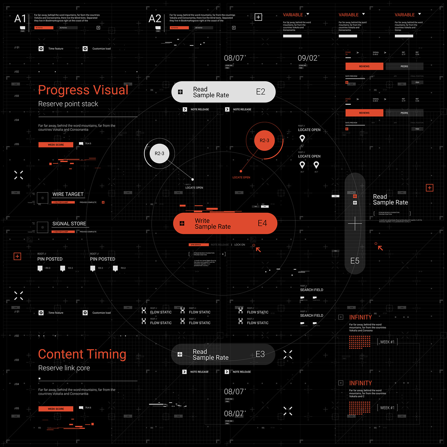 Paquete de gráficos tipográficos de HUD - 12