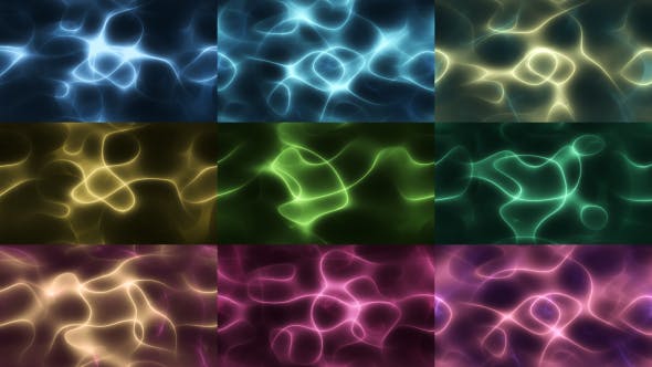 Plasma que brilla intensamente | 9 fondos abstractos en bucle