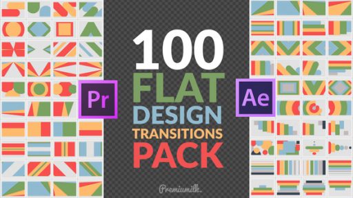 Flat Design Transitions Pack | Mogrt