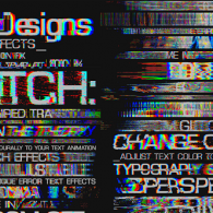 Glitch Text Effects Toolkit + 30 Title Animation Presets