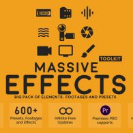 Massive Effects Toolkit Big Pack of Presets Transitions and Footages